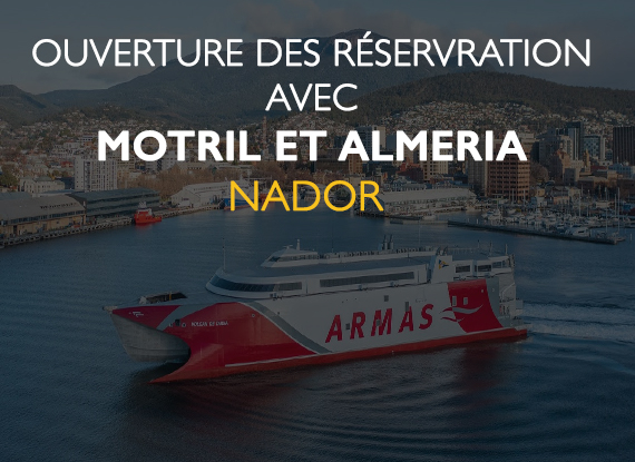 Réservation de vos billets de ferry Motril Nador