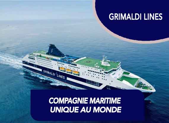 Voyager avec la compagnie maritime Grimaldi-Lines