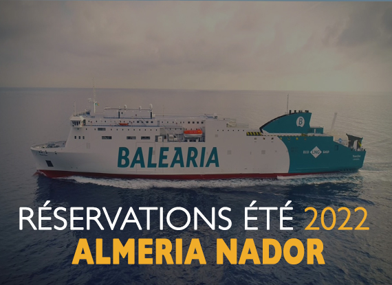 🛳 Réservations  des billets de bateau Almeria 🇪🇸 Nador 🇲🇦  été 2022  avec Naviera Armas